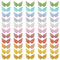 AHANDMAKER 110 Stück glitzernde Engelsflügel-Applikationen, 11 Farben, 3,5 cm, zum Aufbügeln, geprägte Applikation, Mini-Engelsflügel, Ornament-Zubehör zum Nähen, Ballkleidung, Jeans, Hosen, Schuhe