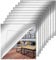 Relota 10 Pièces Miroir Mural Autocollant 20 X 20 cm, Antidéflagrant Carrés Flexible Miroir Acrylique Adhésif, Plastique Bricolage Décoration Murale sans Cadre pour Salle de Bain, Salon, Chambre