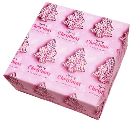 arkamii, Geschenkpapier, Format 86 x 64 cm, Weihnachtsmotiv, 3 Bögen, Großformat (NG6)