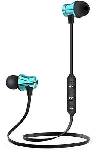 Bluetooth Headphones, Neckband Wireless Earbuds With Microphone, Extra Bass, For Gym Outdoor Sports Workout (Blue)