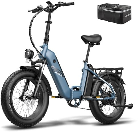 Fafrees Official Electric Bike, Folding E-Bike 48V 10.4Ah*2 Batteries, 160KM Range, FF20 Polar 20 x 4.0 Fat Tires Electric Bicycle for Adults, Aluminum Frame, 150KG Load, Free Helmet & Cover