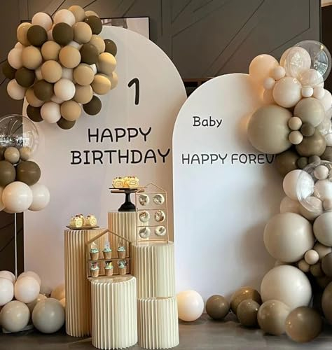 AHUAWA Zylinderständer für Party, 5 Stück, faltbar, Pappsäulen, Podestständer, Zylindertische für Partys, Babypartys, Hochzeiten, Geburtstage, Desserts, Kuchendekoration