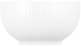 Seltmann Weiden Amina Weiß Müslischale, 15 cm, Runde Dessertschale mit dezentem Relief-Muster, Spülmaschinen- und Mikrowellenfest, Porzellan, Weiß