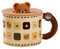 Tasse à Thé Kawaii De 400 Ml, Tasse à Café En Céramique Ours Mignon Avec Couvercle, Tasse D'eau En Forme D'animal De Dessin Animé Avec Poignée Confortable Pour Filles
