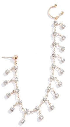 JUSTUSNX Faux anneau de nez punk avec strass et pampille - Chaîne de nez aux oreilles avec clous - Bijou indien pour femmes et filles (A)