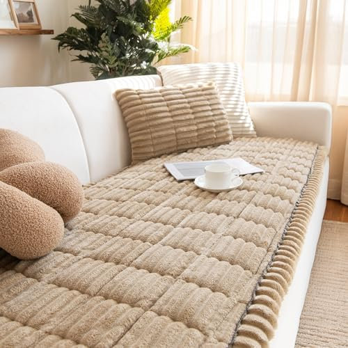 LiveGo Sofabezüge waschbar, Flauschige Couchbezüge für Haustiere, Hundematte, Möbelschutzbezug, Rutschfester Sofabezug für 1 2 3-Sitzer, Haustiermatte, Bettcouchbezug