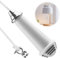 JUGCUT Luxury Chic Porcelain Bathroom Light Pull Cord switch for bathroom or wall, Handle With 100cm Light Pull Cord Extension Chrome for Bathroom Toilet Light Ceiling Light Fan Switch (WHITE)