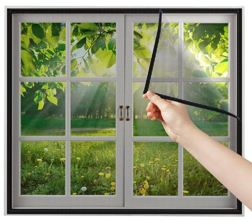 Zanzariera a Rullo Balconi 140x175cm Nero Zanzariera per Porte, Tenda Anti Zanzare Moschiera per Ingresso,Porte, Cortili