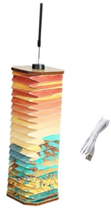 Fenteer LED-Nachtlicht, faltbares Stimmungslicht, Atmosphärenlicht, Akkordeonlampe, Nachttischlampe für Zuhause, Nachttischdekoration, Geburtstagsgeschenk