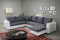 All4All Ecksofa mit Schlaffunktion Liver Pano - Schlafsofa - Eckcouch 307x238 cm - Wohnlandschaft U-Form - XXL Sofa - Groß - Grau/Weiß - Gewebe mit Kunstleder - Rechte Seite 19