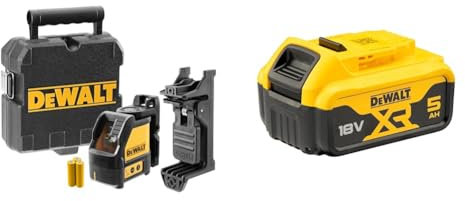 DEWALT DW088K-XJ Self Levelling Cross Line Red Laser + DEWALT Battery
