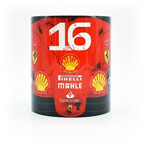 Tazza Leclerc #16 2023 - Formula Racing - Caffè e tè - 1 - Arte - One - Scuderia - Charles - SF - Idee regalo - Tazza - Memorabilia - Collezionabile - Fan - Monaco - Decorazione casa e ufficio - Rosso
