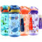 MHwan Gourde Enfant, 600ml Robuste et Incassable, Anti Fuite avec Paille, Sans BPA, Belle Portable Gourde Fille et Garcon Adaptée aux Voyages Scolaires