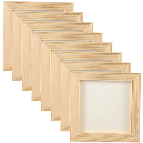 Alipis 8stücke Teiliges Bilderrahmen Aus Holz Für Junge Mädchen Leere Tonrahmen Zum Bemalen Für Kreative Bastelprojekte Handwerkliche Gestaltung Leicht Und Tragbar