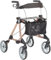 Russka Elan Classic Rollator, Aluminium Leichtgewicht faltbar mit Sitzfläche und Ankipphilfe, Gewicht nur 6,1 Kg., Sitzhöhe: 54 cm