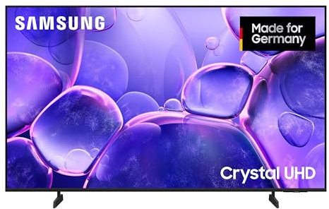 Samsung Crystal UHD U8079F 4K 50 Zoll (125 cm) LED Fernseher, Crystal Prozessor 4K, MetalStream Design, SmartThings, AI Upscaling, Gaming Hub, Knox Security, Kostenlose Inhalte, Smart TV (2025)