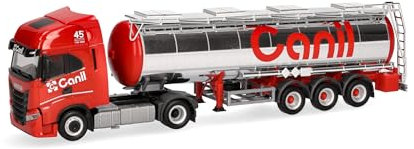herpa Modellino camion Iveco S-Way cisterna chimica Canil, scala 1:87, pezzo da collezione, Made in Germany, plastica