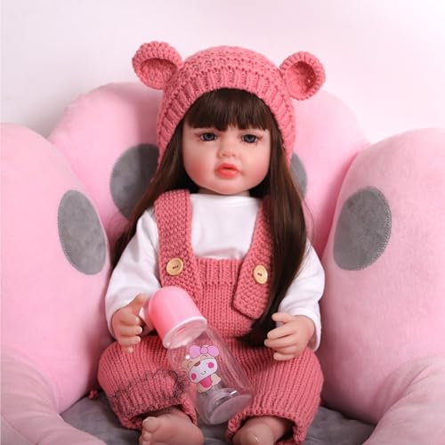 Binxing Yts Reborn Baby 48 cm suave silicona vinilo reborn muñecas realistas recién nacidos bocas magnéticas juguetes realistas hechos a mano 18 pulgadas reborn bebés Navidad cumpleaños regalo