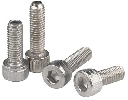 Nodrest 10/50 PCS M2 M2.5 M3 M4 M5 304 A2-70 in Acciaio Inox DIN912 Esagono Esagono Incassato Bullone a Testa Vite Lunghezza 3-20mm(8mm,M4 (10pcs))