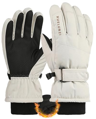 Bawnhaw Kids Winter Snow Ski-Gloves for Boys Girls Waterproof Windproof Anti-Slip Touchscreen Warm Fleece Gloves for Teen Cold Weather Skiing Snowboarding Running Cycling