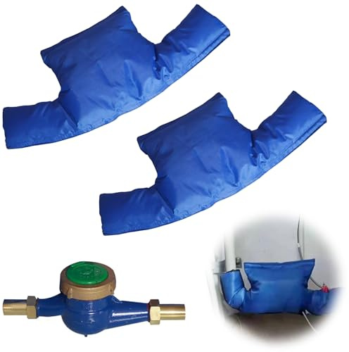 Wasserzähler-Isolierabdeckung,2 Stück Isolierte Abdeckung für Wasserzähler 55x25cm,Wasseruhr Frostsicher Abdeckung,Beidseitig Wasserdicht,für den Außenbereich,Wasserhahn,Winterrohrschutz