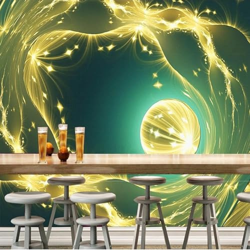 YueMingDi Yellow Minimalist Landscape Modern Wallpaper Decoration Bedroom Home Decoration Tv Background-250Cm×170Cm