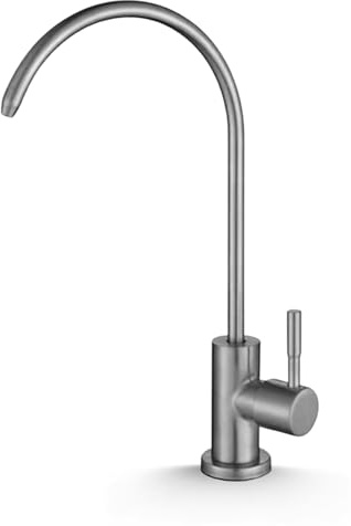 Ari Wasserhahn für Umkehrosmose Wasserfilter Edelstahl SUS304 Einhebelmischer 360 Grad Drehbar Auslauf für Spüle Trinkwasserfilter Osmoseanlage Untertischfilter Einlochmontage (Graphit)