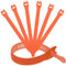 Reusable Cable Ties 1/2 x 8 (1.25cm x 20cm) - 30 Pack (Orange)