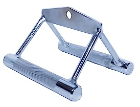 Lisaro Parallel Griff/Rudergriff Weiter | One Size | Vollstahl Chrom | Studioqualität | Zubehör für Latzug-Station, Kabelzugmaschine