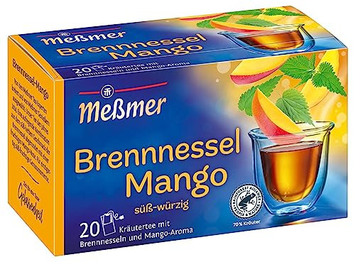 Meßmer Brennnessel-Mango | 20 Teebeutel | Vegan | Glutenfrei | Laktosefrei