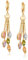 YAZILIND Delicate plaqué Or Incrustation colorée Zircon Dangle Drop Boucles d'oreilles pour Les Femmes (Gland)
