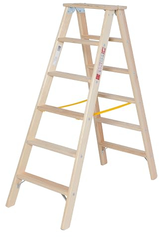 euroline GmbH - Holz Stufenstehleiter jeweils 7 Sprossen