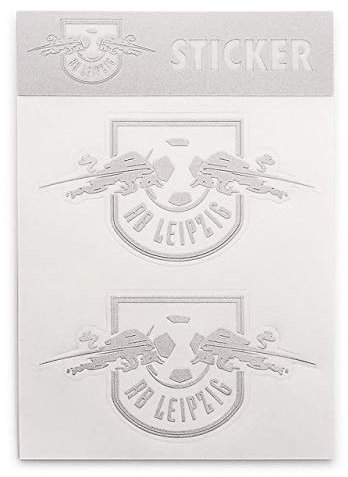 RB Leipzig Sticker - Logo silber - 2er Set Aufkleberkarte Aufkleber - Plus Lesezeichen Wir lieben Fußball