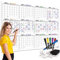 Großer, trocken abwischbarer Wandkalender für die Wand, 91,4 x 121,9 cm, Whiteboard-Kalender für 12 Monate, großer Wandkalender 2025, monatlicher Wandkalender mit 6 Markern, Radiergummis, Reißzwecken