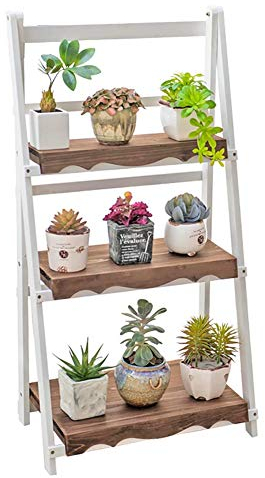 Blumenständer Blumenständer Massivholz Pflanzenregal Faltbar Balkon Blumentreppe Mit 3 Ebenen Innen Lagerregal Blumenregal (Size : 70x30x95cm)