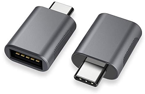 nonda Adaptateur USB C vers USB, USB 3.0, USB de type C vers USB, Thunderbolt 3 vers USB femelle OTG pour MacBook, Surface Go, Dell XPS Space Gris, lot de 2