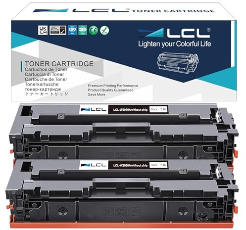 LCL Kompatibel Toner 415A W2030A OhneChip (2Schwarz) Ersatz für HP Color Laserjet Pro M454 M454dn M454dw MFP M479 M479fnw M479dw M479fdn M479fdn M479fdw