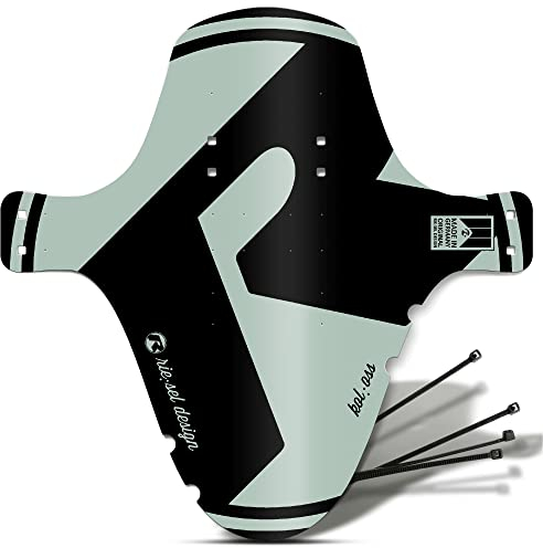 Riesel Design® 1x Mudguard - kol:OSS - XL MTB Schutzblech inkl. Kabelbinder/Stylischer MTB Schmutzfänger/Mountainbike Schutzblech als Spritzschutz für alle Radgrößen -sage