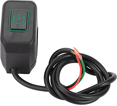 Interruttore Manubrio Moto Yctze 22mm, Pulsante di Controllo Interruttore Luce ATV Moto Impermeabile Universale per Faro (metallo ABS)(Verde)