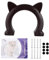 Interior Cat Door cute Cat-Head Shaped Pet Door for Interior Doors Hole Pass Fits Indoor Hollow Core or Solid Inside Doors[brown] Cat Flaps