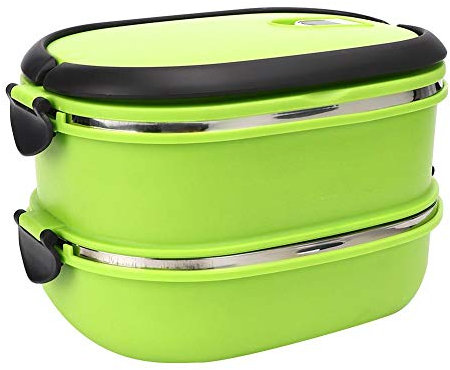 Fiambrera Termo Térmica Aislamiento de Acero Inoxidable Fiambrera Contenedor de Comida para Picnic al Aire Libre(Two tiers)