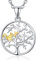 KINGWHYTE Baum des Lebens Halskette für Frauen 925 Sterling Silber Eichhörnchen Anhänger Halskette Muttertag Schmuck Geschenke für Frau Mama und Freundin