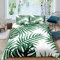 Loussiesd Tropische Blätter Bettwäsche 135x200cm Kinder Erwachsene Blattmuster Bettbezug Botanische Bettwäsche Set Palmblätter Bettbezug Set Weiß Grün Natur Thema Schlafzimmer Dekor 2 Stück