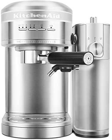 KitchenAid KES6504SX Semi Automatic Metal Espresso Machine and Automatic Milk Frother