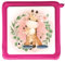 MeinBaby123® Schutzfolie kompatibel mit Toniebox | Schutzcover selbstklebend | Premium Qualität | Aufkleber passgenau I Folie Sticker I Toniebox Zubehör (Giraffen im Blumenkranz)