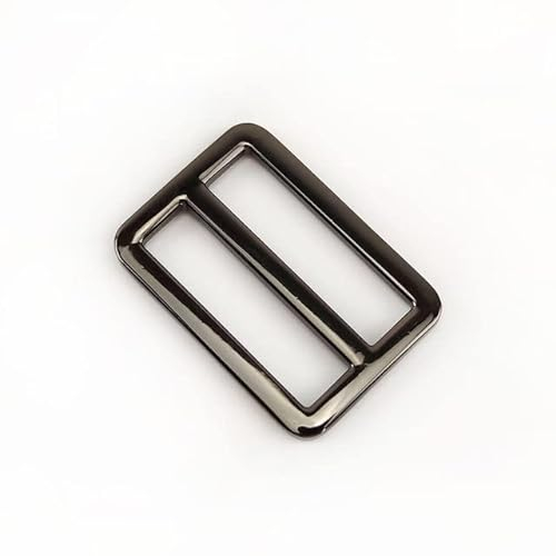 10 Stück 10–50 mm Taschengurt Gurtband verstellbare Schnallen Metall Hakenverschluss DIY Kleidung Gürtel Ring Slider Taschen Zubehör-32 mm,GunColor