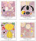 Kunstdruck Ungerahmt Abstrakt Geometrische Bilder Set von 4, Poster Größe: 20x25 cm Premium Kunstpapier Wanddeko Moderne Druck Fotoalbum Muttertag Geschenk Passenden Home Deko Hilma AF Klint Picture