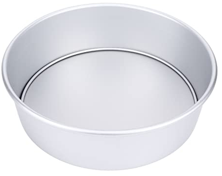 Fdit 25,4 Cm Runde Kuchenform mit Abnehmbarem Boden, Professionelles Backgeschirr, Eloxiertes Aluminium, Etagen-Kuchenform-Set, Backform für Hochzeit, Geburtstagsfeier