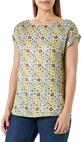 Seidensticker Damen Regular Fit Kurzarm Bluse, Creme, 40
