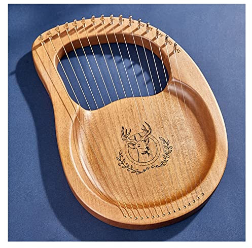 16 Saiten Holz Mahagoni Lyra Harfe 19 Saiten Saiteninstrument Lyra Harfe Mit Stimmwerkzeug Für Anfänger Harfen-Saiteninstrument (Color : 9)
